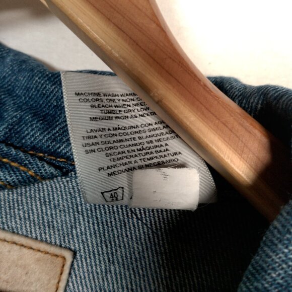 WVU Mountaineers Football Jean Jacket Men XL West Virginia University Upcycled - Picture 12 of 16